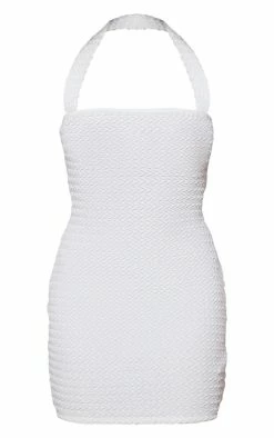 Cream Textured Halter Strap Bodycon Dress -US Dresses Sales Store bc37bd977f5f4e60cd8919a5a9536142669bc9be cnd5814 5