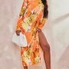 Tall Orange Floral Print Plisse Long Sleeve Split Detail Midi Dress -US Dresses Sales Store bcfed800d27c652d9a344e3ca330da94dfebbc19 cne4926 1