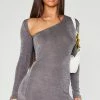 Charcoal Acetate Slinky Asymmetric Neck Long Sleeve Bodycon Dress -US Dresses Sales Store be48dc708e1922fdf31b1108685acb568175ab21 cnb0815 1