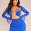 Shape Cobalt Mesh Lace Up Detail Overlay Bodycon Dress -US Dresses Sales Store be75f8d745faf94f9f37737ba3b0c07e3dfe0612 cne5267 1
