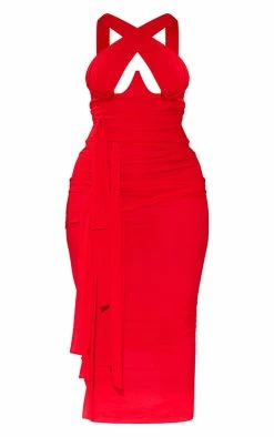 Shape Red Mesh Wrap Neck Tie Detail Midaxi Dress 11 Shape Red Mesh Wrap Neck Tie Detail Midaxi Dress -US Dresses Sales Store be8d1a8574ee464a775d1dd335517bd74967197d cmv1610 6