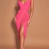 Hot Pink Underwire Detail Draped Midi Dress -US Dresses Sales Store bf1025d064b60bcdb92782a2759794b15d45fb46 cmv1894 1