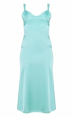 Dusty Blue Satin Double Strap Tie Back Maxi Dress -US Dresses Sales Store c193e8f56637b27dfc661960da10205bfe75f1de cne1547 5