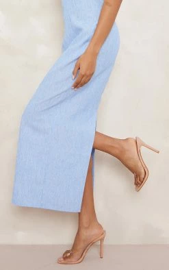 Light Blue Linen Look Bandeau Underwired Midaxi Dress -US Dresses Sales Store c1c266ab9f9a3652146466f2778f3b5d2e04a832 cne1422 4