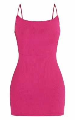 Hot Pink Ribbed Lace Up Back Bodycon Dress -US Dresses Sales Store c68a184d3cd708705ffb716e2de0bbf41e702930 cmv5316 6
