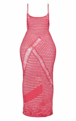 Shape Hot Pink Knit Crochet Strappy Maxi Dress -US Dresses Sales Store c92b966fad5d83419ea6c0311014a2a97a30a724 cnd4420 5