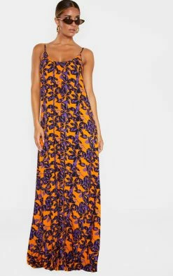 Orange Shadow Leaf Low Back Oversized Maxi Beach Dress -US Dresses Sales Store c96ce0ed5ed2a011c93c59e5598b8467c609459c CMC6340 4