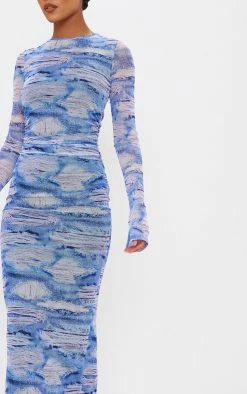 Tall Denim Print Ruched Midaxi Dress -US Dresses Sales Store ca9d855bdceffdaa07e3ed59f01b96e993a22534 cnd3439 4