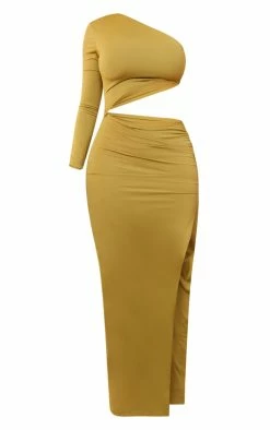 Shape Olive Slinky One Shoulder Cut Out Side Maxi Dress -US Dresses Sales Store cb0713898e0a299e7d471d93ac1e36ddb46e78ef cna6052 5