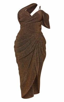 Chocolate Glitter Plisse Cut Out One Shoulder Draped Midi Dress -US Dresses Sales Store cd4b58d53bc7efb0f2e9abc54a58420ddd5ef768 cmu6150 6
