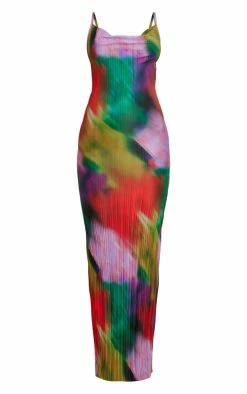 Multi Printed Plisse Strappy Maxi Dress -US Dresses Sales Store cdad4b245b6076fb950b617cb1488eba601c3fd3 cnd7606 5