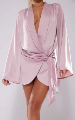 Rose Extreme Plunge Tie Detail Shift Blazer Dress -US Dresses Sales Store ceb1a951ea7d1ff1ab3ec578c39aeafbcf9ceca9 cnb8478 4