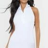 White Rib Halterneck Button Detail Bodycon Dress -US Dresses Sales Store cf248e19ee2a0ab94cd0e31b933bd71f51ff7663 cmr4888 1
