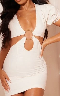 Stone Linen Ring Detail Cut Out Bodycon Dress -US Dresses Sales Store d1e6ddd6f11e5f8005746bf68228399fca6334f9 cmw6476 5