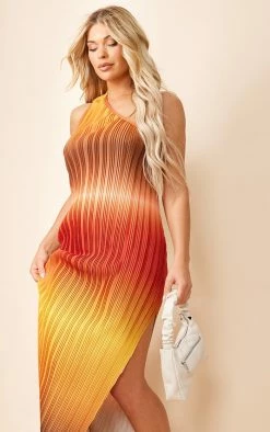 Brown Ombre Plisse One Shoulder Scoop Back Maxi Dress -US Dresses Sales Store d246902477afb0845fe4881119e06cdc33d2005f cne2949 4