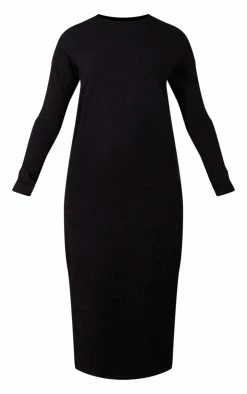 Black Cotton Oversized Long Sleeve Maxi Dress -US Dresses Sales Store d2ff32613524f64332f060ab4db37fb0782abc0c cnc2884 5