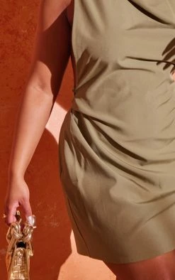 Plus Khaki High Neck Cowl Backless Bodycon Dress -US Dresses Sales Store d3905d5eee8e99a40c2b1d8e41cf4215a5a8345e cne1024 4