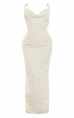 Cream Textured Frayed Detail Strappy Cowl Neck Maxi Dress -US Dresses Sales Store d44b6cd9b4e5ab68573752e9c5f6fefe70440258 cne2931 5