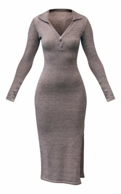 Chocolate Boucle Knit Button Front Maxi Dress -US Dresses Sales Store d48e6441466b41b7aeb55ff059ab85c416b08631 cnc0926 5