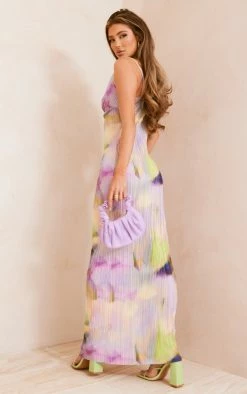 Multi Watercolour Plisse Strappy Maxi Dress -US Dresses Sales Store d7463a895449c03c2dd7ac12c44094fa24e2fc96 cmz2307 3