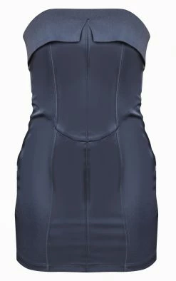 Mineral Blue Woven Bandeau Fold Over Corset Bodycon Dress -US Dresses Sales Store d75b7cb955087ba74f724917bd24180fea59ed00 cnd0363 5