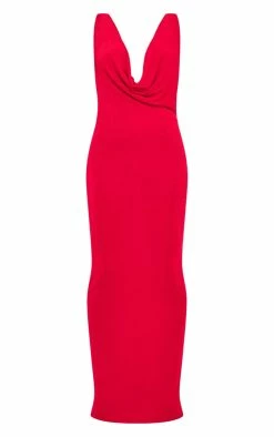 Red Acetate Slinky Extreme Cowl Maxi Dress -US Dresses Sales Store d7626baecb7909d609c11432b81436a347af71e7 cnd9026 5