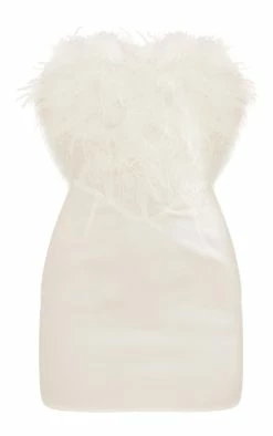 White Faux Feather Bandeau Bodycon Dress -US Dresses Sales Store d803894849c2fa4014c845ae88016d1da49151d5 cnd7550 5