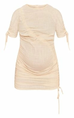 Maternity Cream Linen Mix Ruched Detail Bodycon 11 Maternity Cream Linen Mix Ruched Detail Bodycon -US Dresses Sales Store d915281157d82be51e1b5ed14a83093ac2389a4a cms3083 6