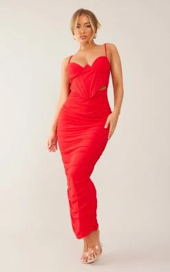 Red Mesh Underwired Corset Detail Strappy Midaxi Dress -US Dresses Sales Store d9d07a06fb91fd4de693dfb547397ccb0590aa64 cne1411 1