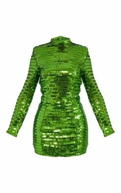 Petite Green Sequin Shoulder Pad Micro Mini Dress -US Dresses Sales Store da64bebf3215931493f9246179de359407fefa2e cnb6711 5