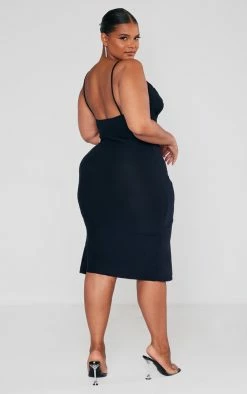 Plus Black Soft Touch Jersey Cowl Neck Ruched Midi Dress -US Dresses Sales Store db88ecc402930f10b959580f30c66e216bc5991d cnc5130 2