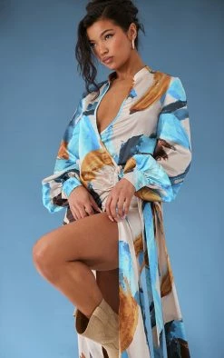 Multi Abstract Print Satin Wrap Midaxi Dress -US Dresses Sales Store dd7e54c771f5c50f86b1ee9b7530b8ae89463b5d cnd2043 4