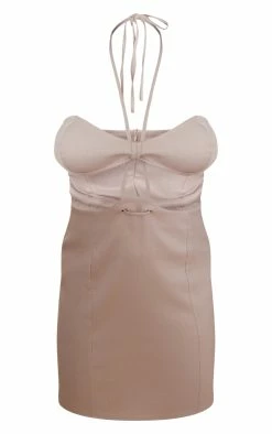 Stone Woven Linen Cut Out Strap Detail Bodycon Dress -US Dresses Sales Store de58420a2b0b6e76ce91bb8051b1097a52e4fd6a cnd7653 5