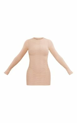 Desert Sand Textured Crew Neck Long Sleeve Bodycon Dress 11 Desert Sand Textured Crew Neck Long Sleeve Bodycon Dress -US Dresses Sales Store e2117fe63db2ada3cec0930b9f8c1cadeaee48b7 cnd4274 5