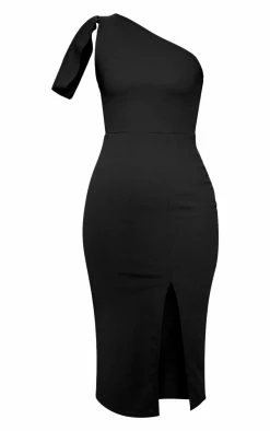 Black One Shoulder Bow Detail Midi Dress -US Dresses Sales Store e338f45ebfbc9d1b7efa2ae7e78e6c3d3f18d128 CMZ8019 5