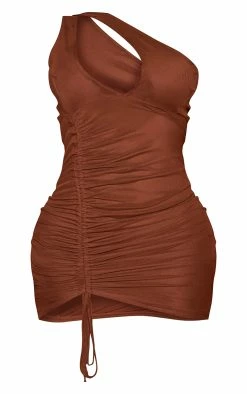 Shape Chocolate Brown Mesh Halterneck Ruched Side Bodycon Dress -US Dresses Sales Store e39f0c7b971c001ce2fefb89c297eb928d5899e6 cmw7779 6