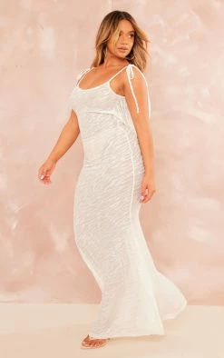 Shape White Devore Tie Detail Maxi Dress -US Dresses Sales Store e4e71600ee668b2bb7e8ef1f2bfea0530f5c4c61 cne0468 3
