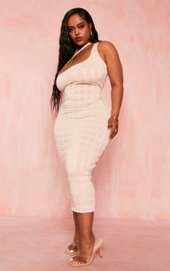Plus Stone Textured Double Strap One Shoulder Midi Dress -US Dresses Sales Store e5470cf513bde71f5a5c3e53ce7587e5279e1977 cmz2251 3
