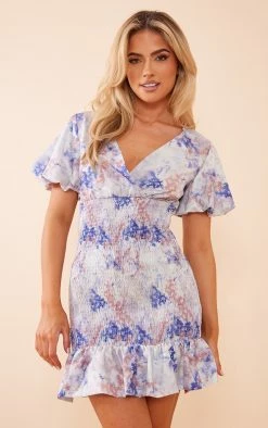 Multi Tie Dye Ditsy Floral Print Shirred V Neck Bodycon Dress -US Dresses Sales Store e65193d94fcc2b8d98b1f8e532ceb51338146d14 cnc8281 1