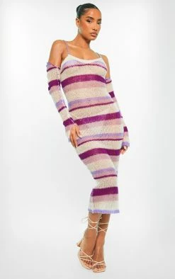 Lilac Stripe Open Knit Maxi Dress & Sleeves 9 Lilac Stripe Open Knit Maxi Dress & Sleeves -US Dresses Sales Store e6e5bdeb2ab13e234b06a79c59028cb7cb93b514 cnc5961 3