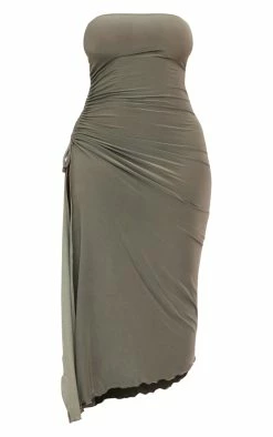 Shape Olive Slinky Bandeau Ruched Side Frill Hem Midaxi Dress -US Dresses Sales Store e918ece99b0cf2659e974f8b5eb2a1704393e1d7 cnb7668 5