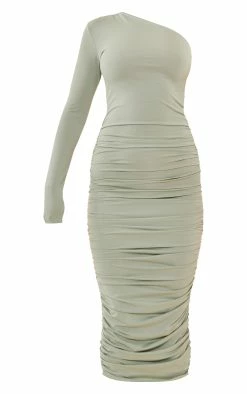 Sage Green Slinky One Shoulder Ruched Midi Dress 11 Sage Green Slinky One Shoulder Ruched Midi Dress -US Dresses Sales Store ee0c5a04a45f415023437ab67fded8ea00119686 cnd2178 5