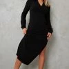 Black Marl Rib Polo Collar Split Detail Maxi Dress -US Dresses Sales Store ef7ffb5a64691d41ed435b5a7bd53423e57493fa cnc6747 1