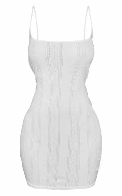 Petite White Pointelle Strappy Bodycon Dress -US Dresses Sales Store ef9bfd21f2006290c7c8b8f3ddc557afac6616e9 cne2328 5