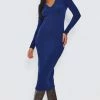 Tall Ink Blue Plunge Polo Neck Midi Dress -US Dresses Sales Store f17503354401c98451155e7b6d873ab2e235de96 cnd0590 1