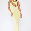 Lime Slinky Asymmetric Strap Knot Detail Midaxi Dress -US Dresses Sales Store f3ef9fda07fcd7c2a080bbb56f0cdb4e8960b45d cne1451 1