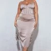 Plus Mocha Ruched Bust Satin Midi Dress -US Dresses Sales Store f67e4b909b7957e9cf40ee803008cdffcc16cc59 cnd4874 1