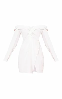White Bardot Knot Detail Blazer Dress -US Dresses Sales Store f7baf458f94daff122bb4af909c17d3a48bdc576 cmc5397 5