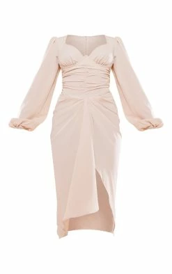 Stone Ruched Underbust Detail Midi Dress -US Dresses Sales Store f8dc03fbab25f091ad6145a3ecd52c3713507d20 cnb9577 5