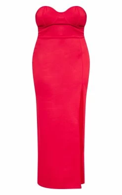 Plus Red Scuba Cup Detail Bandeau Midaxi Dress -US Dresses Sales Store f9052ed07b0c5e361873a8682c7d151e86b6df18 cnd9829 5